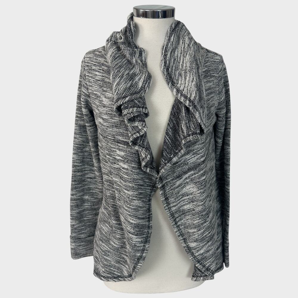 Kensie Womens Small Open Front Cardigan Sweater Polyester Cotton